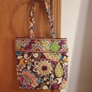 Vera Bradley Plum Crazy Tote Bag NWT